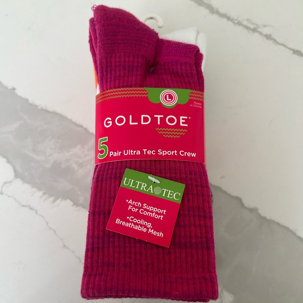 New Goldtoe 5 pairs of girls socks